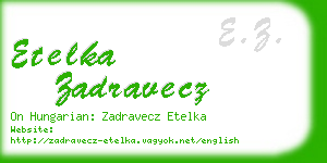 etelka zadravecz business card